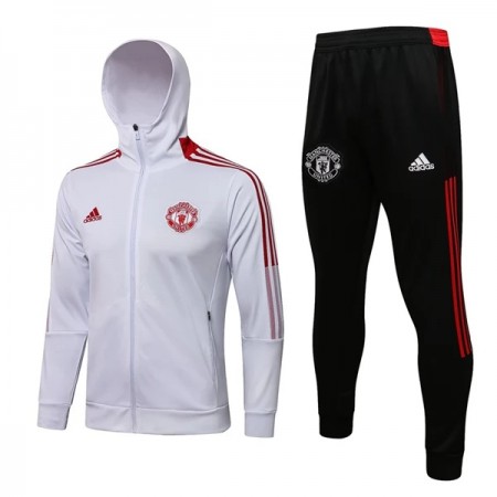 Manchester United Training Hupparitakki Sarja 2022-23 Valkoinen Punainen